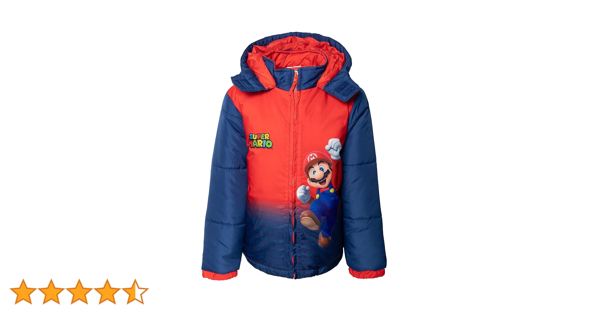 ジャケット・アウター Mariomama SUPER MARIO Nintendo Zip Up Raglan Winter Coat Puffer Jacket